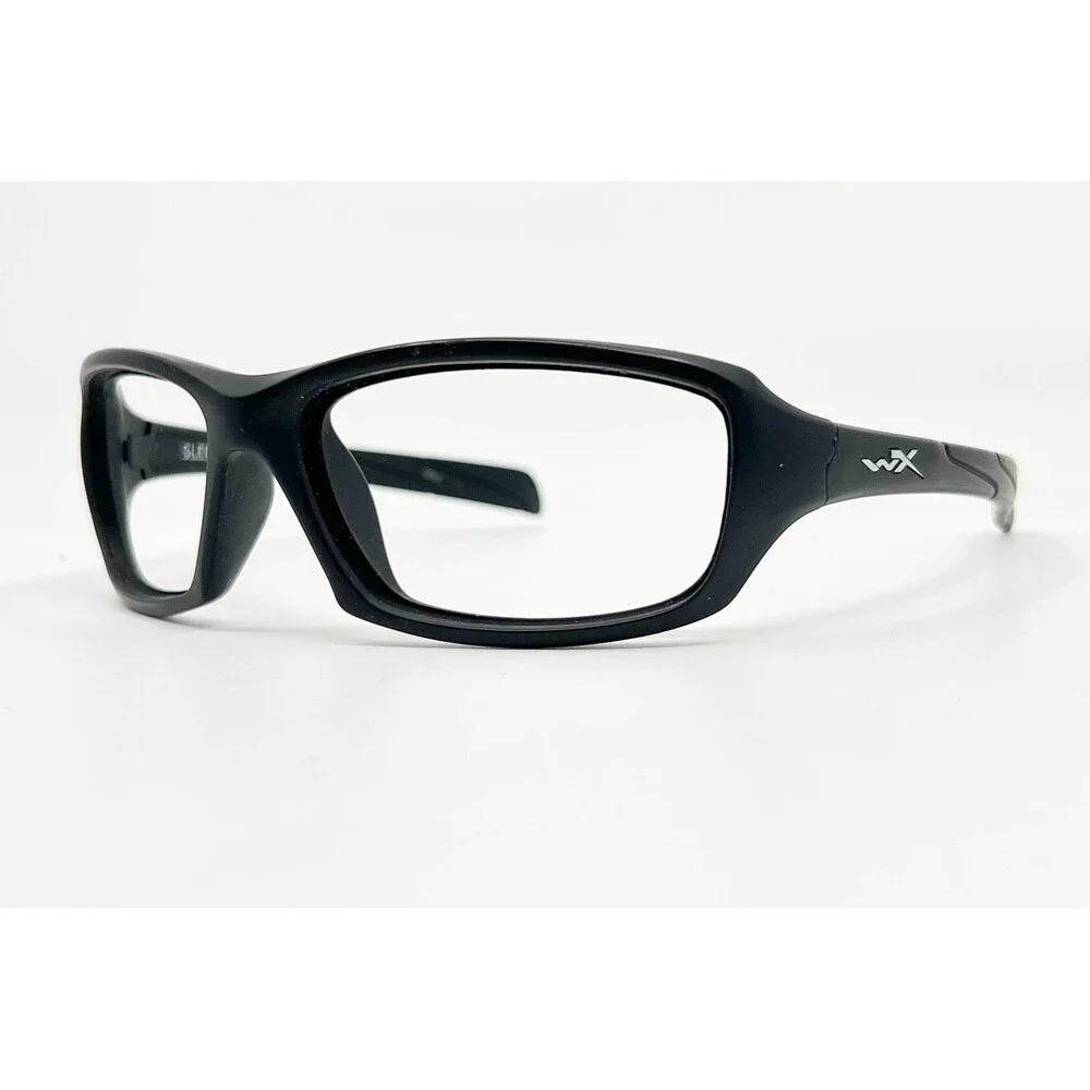 Wiley X Sleek Safety Glasses Mens Black Z87-2+ Wrap Frame Sunglasses OS